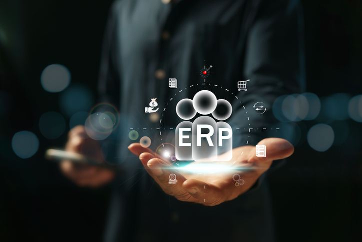 The concept of an Enterprise Resource Planning (ERP) system involves a centralized data storage area for easy management and administration, utilizing software technology for data updates.