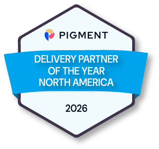 QueBIT Pigment Partner Badge 2026